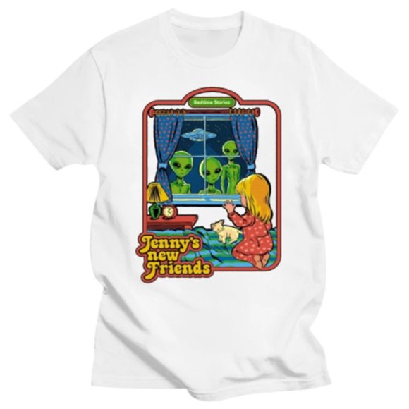 Tops - Jenny's New Friends Bedtime Stories UFO Alien T-Shirt